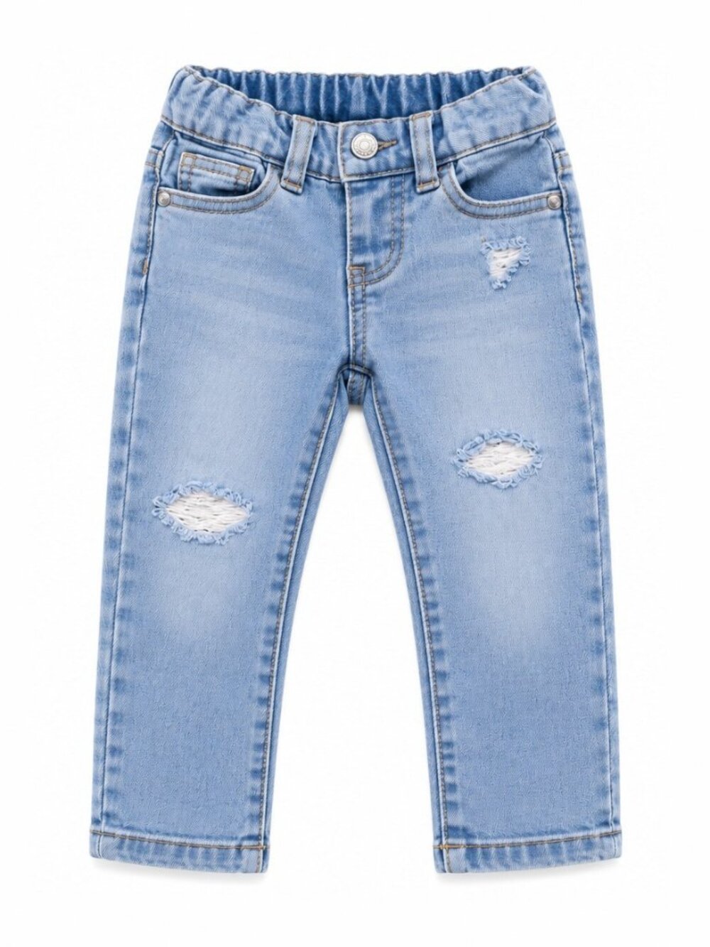 Cat & Jack Girls Light Wash Distressed Jeans Sz 3T